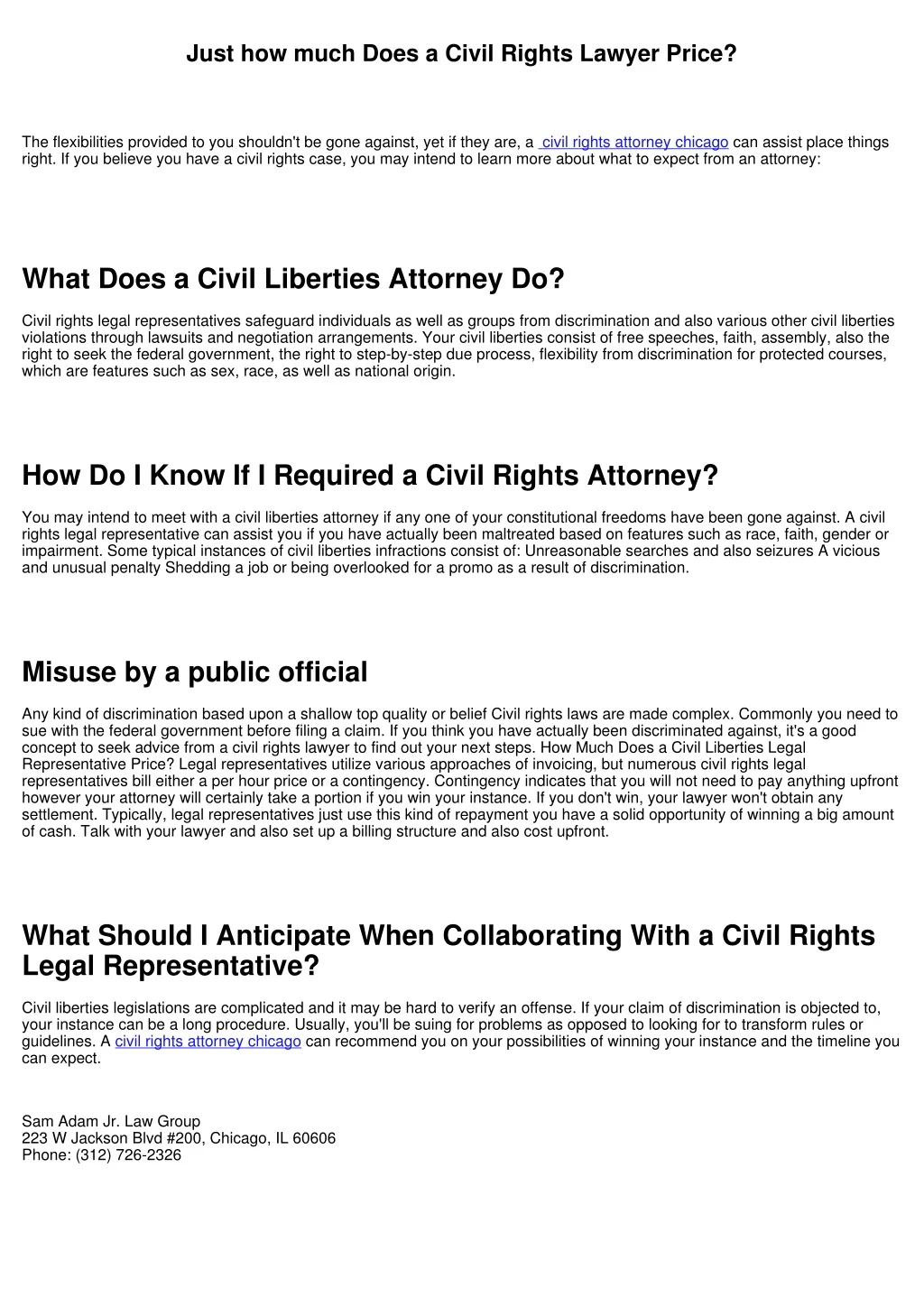 just how much does a civil rights lawyer price