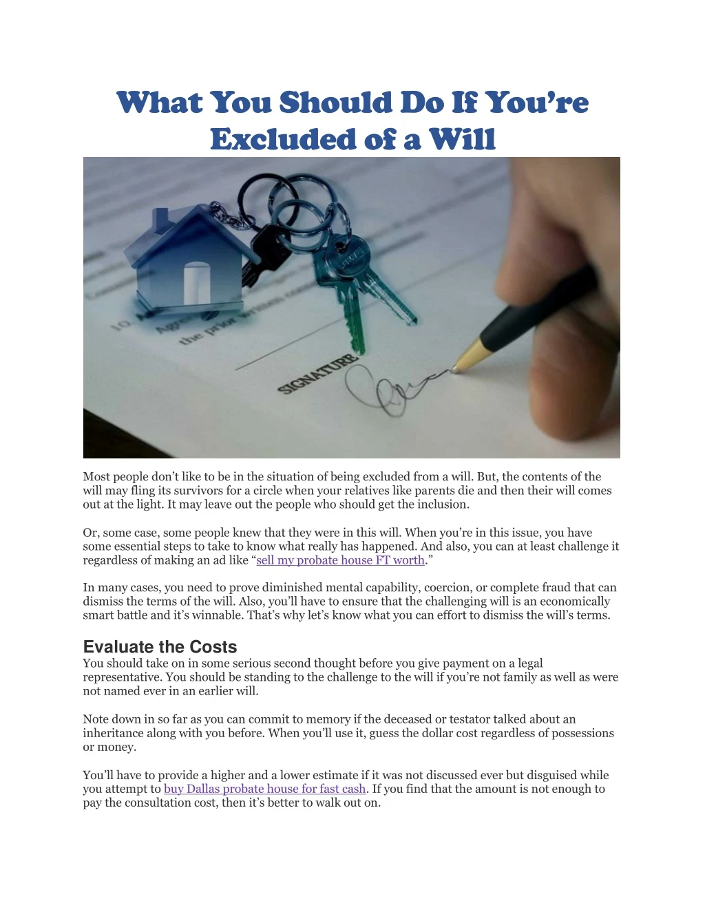 what you should do if you re excluded of a will