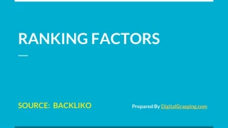 12 Ranking Factors by Backlinko - slide 1