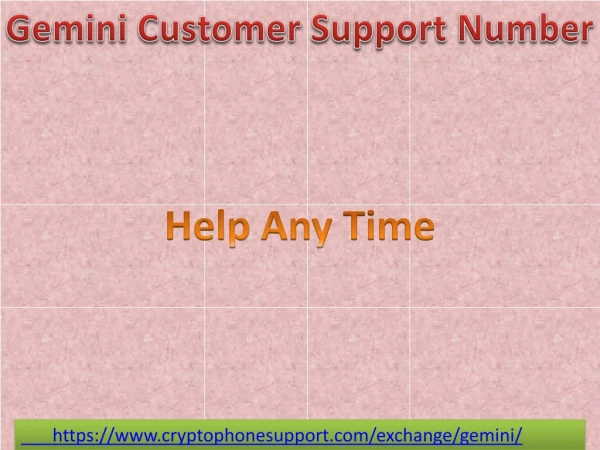 gemini customer s upport number