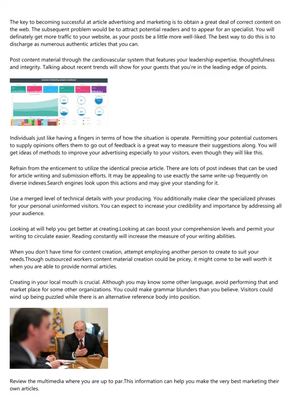 the key to becoming successful at article