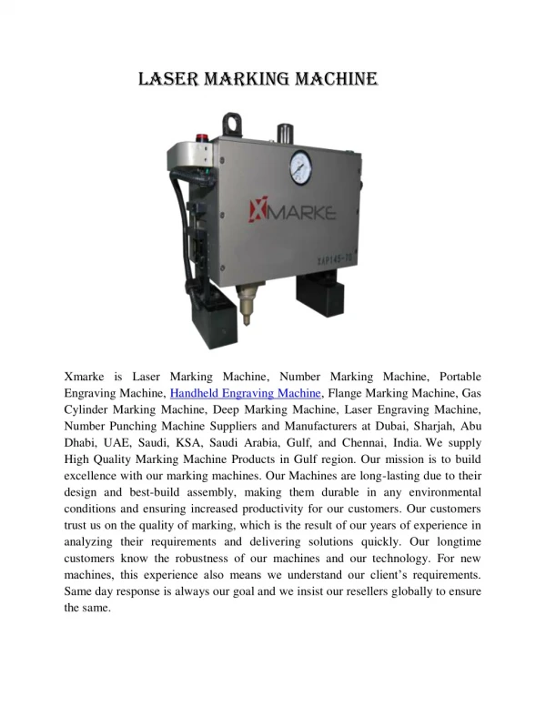 laser marking machine