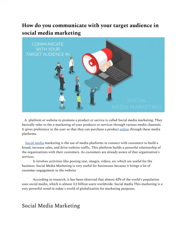 How do you communicate with your target audience in social media marketing