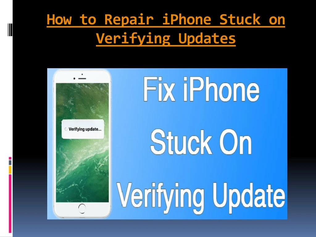 how to repair iphone stuck on verifying updates