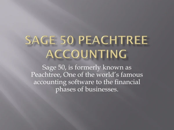 Sage Peachtree Accounting - Sage 50