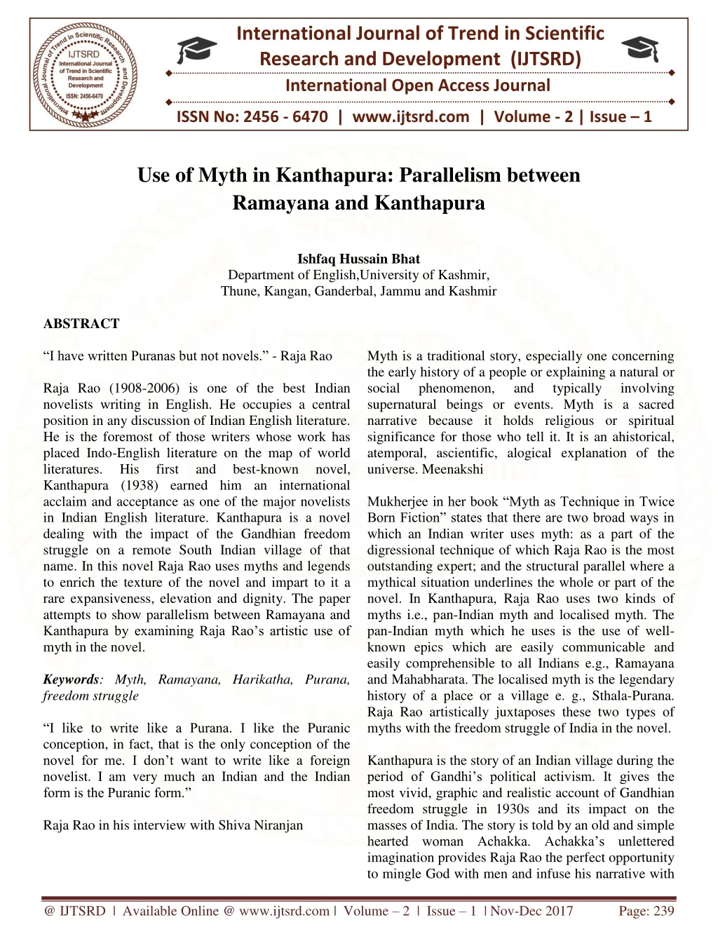 international journal of trend in scientific