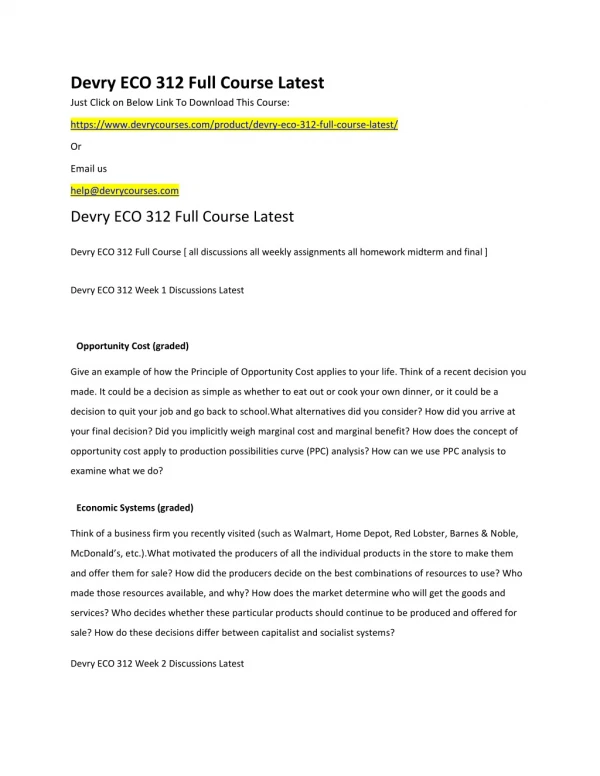devry eco 312 full course latest just click
