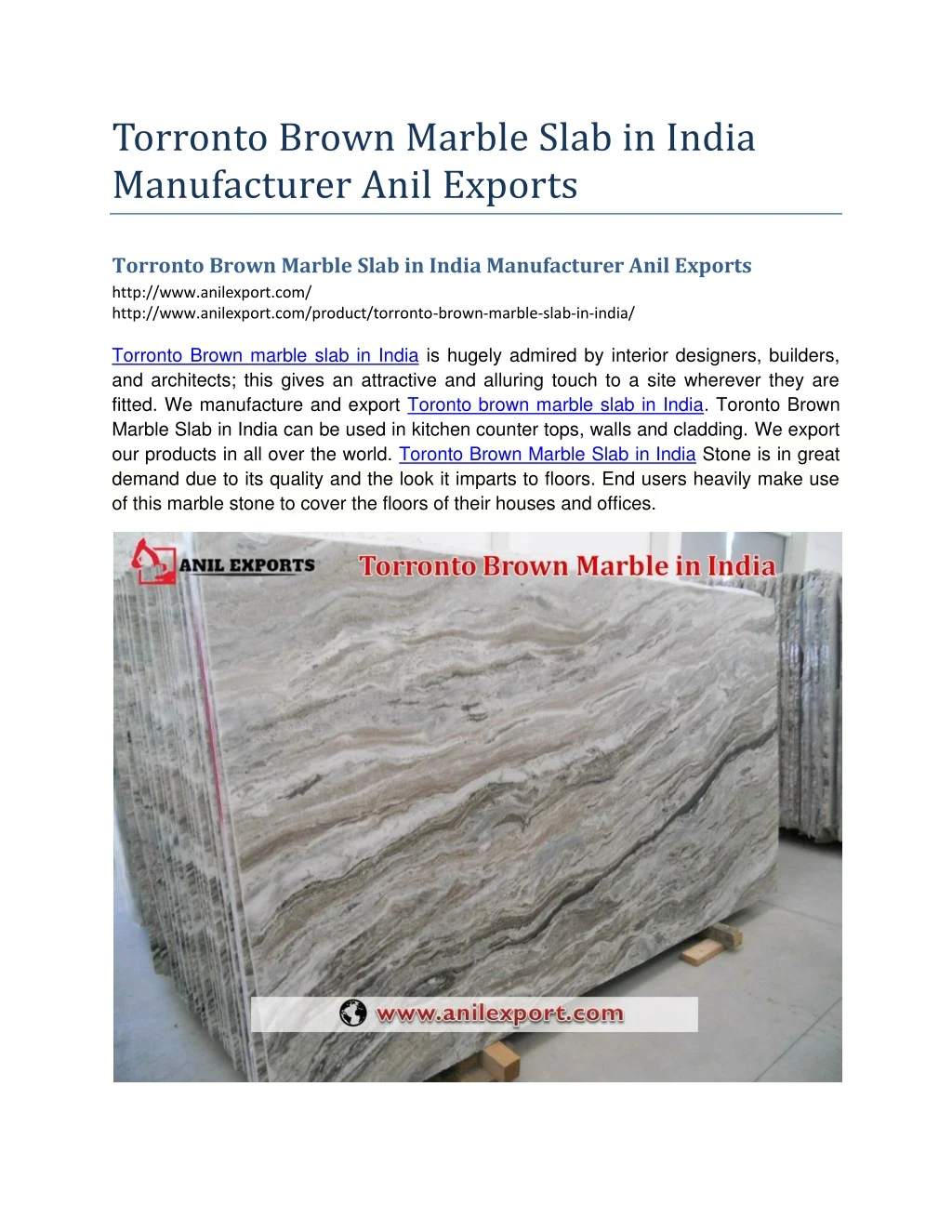 torronto brown marble slab in india manufacturer