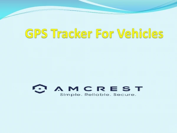 GPS Tracker For Vehicles