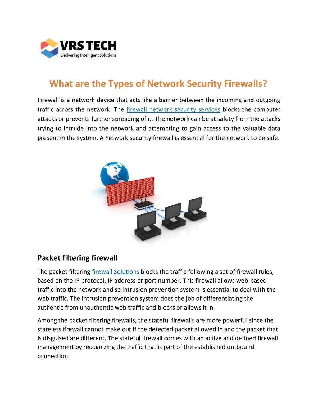 what are the types of network security firewalls