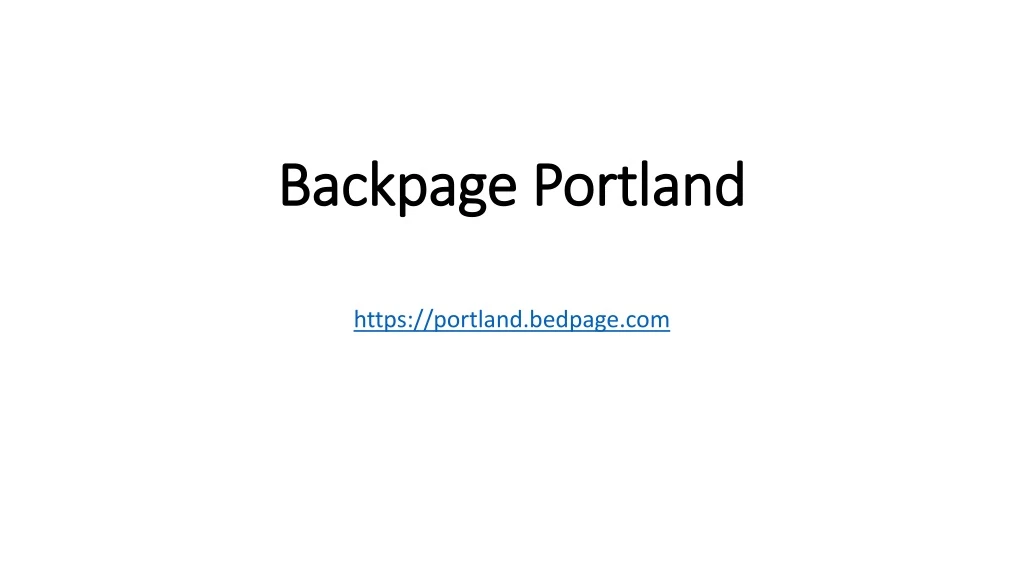 backpage portland