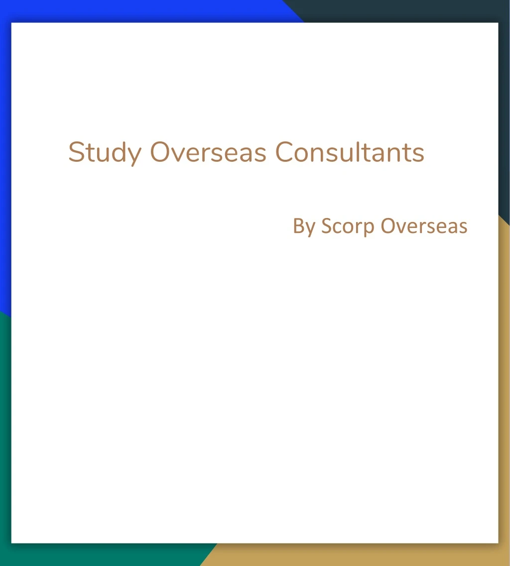 study overseas consultants