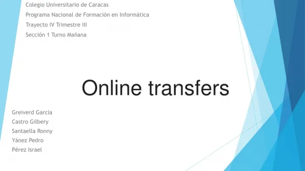 Online transfers