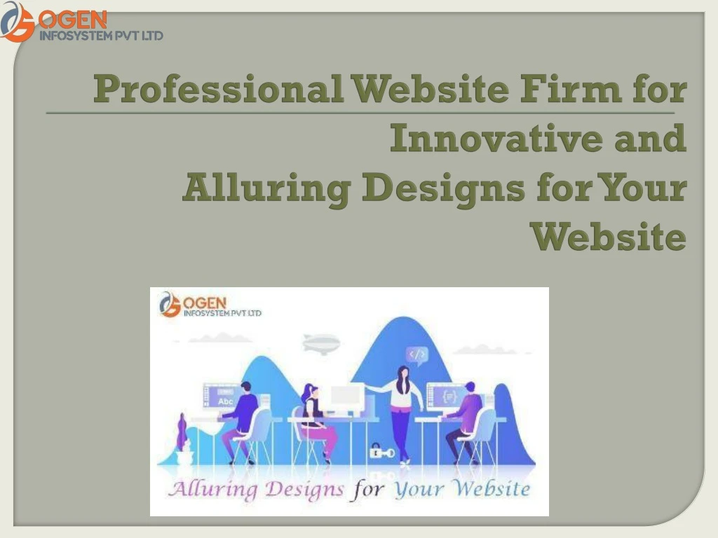 professional website firm for innovative and alluring designs for your website