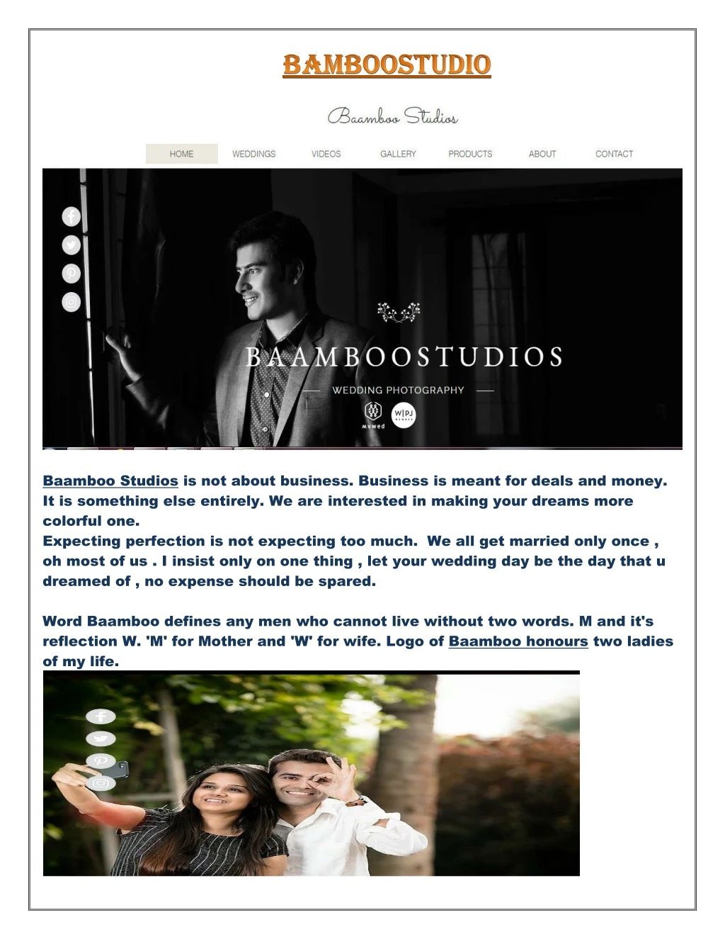 baamboo studios is not about business business