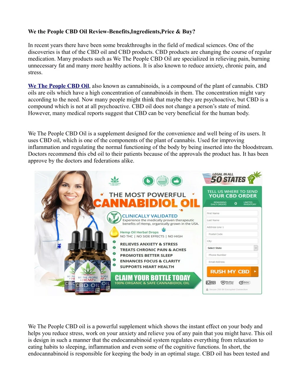 we the people cbd oil review benefits ingredients