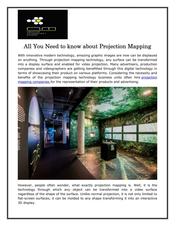 All You Need to know about Projection Mapping