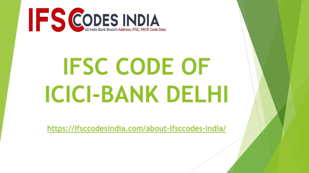 ifsc code of icici bank delhi