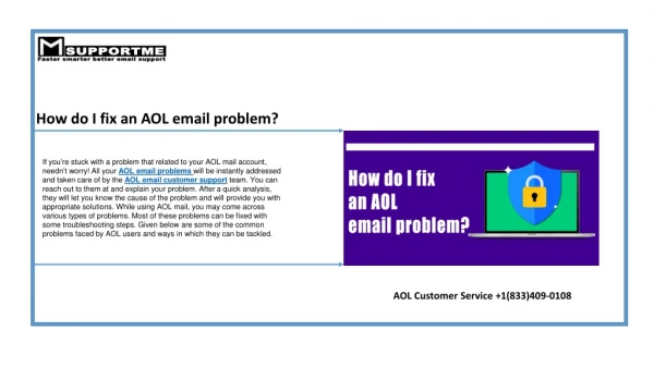 How do I fix an AOL email problem?