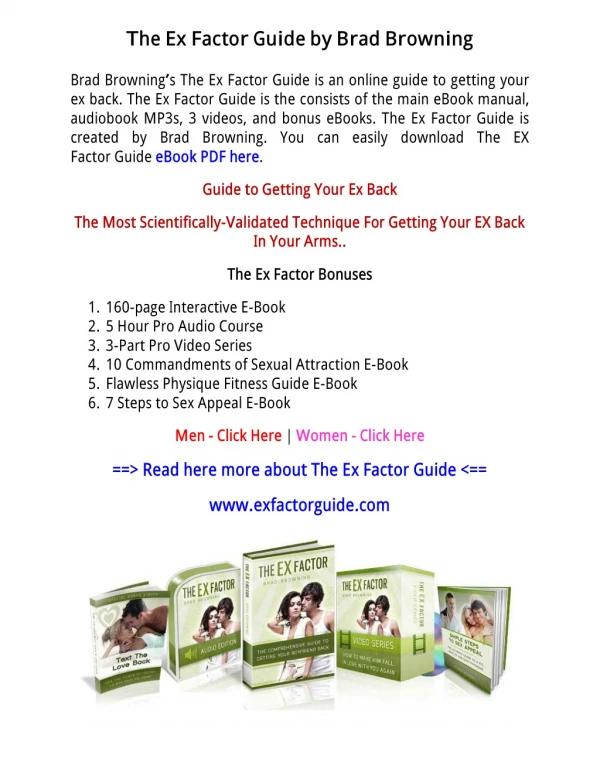 [PDF] The Ex Factor Guide PDF Free Download: Brad Browning PDF