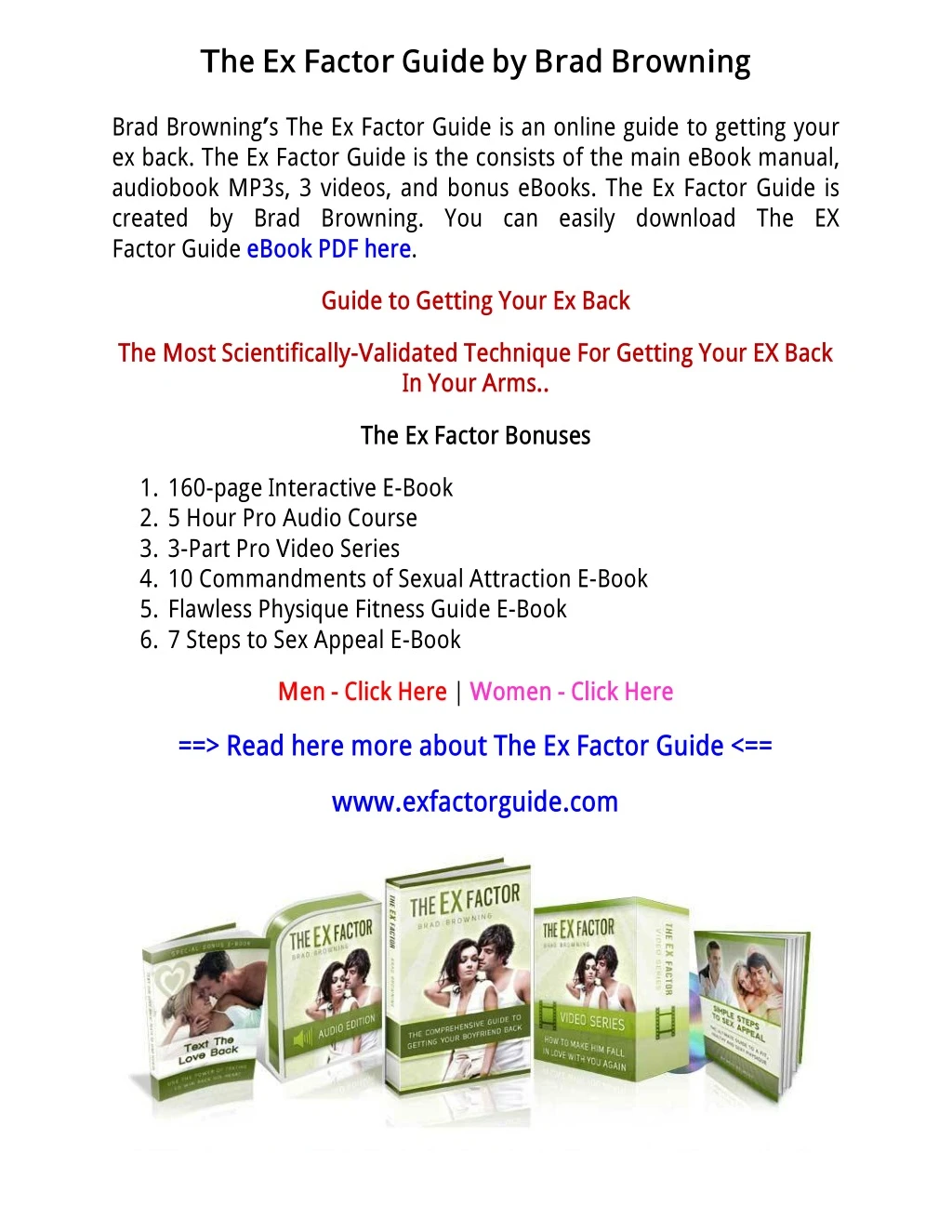 the ex factor guide by brad browning
