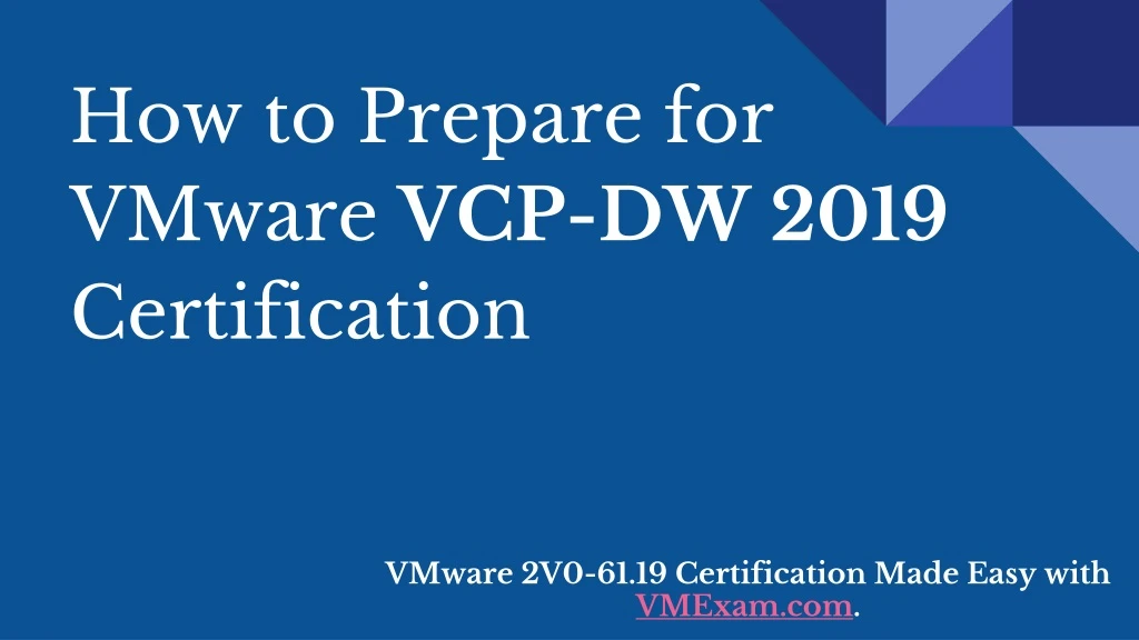 how to prepare for vmware vcp dw 2019