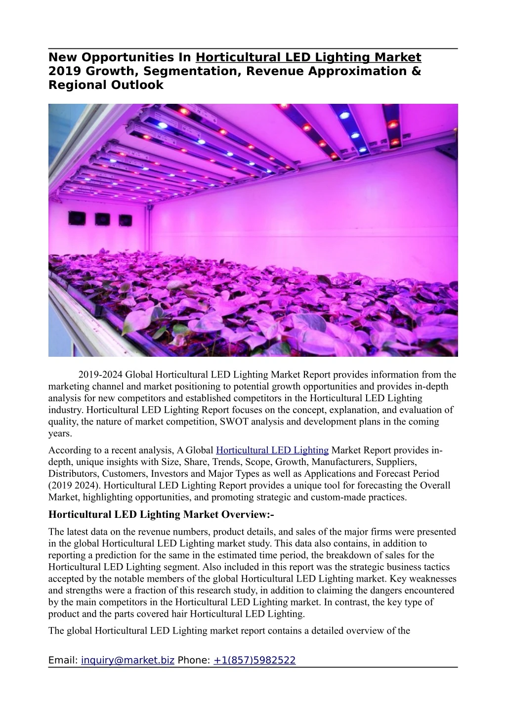 new opportunities in horticultural led lighting