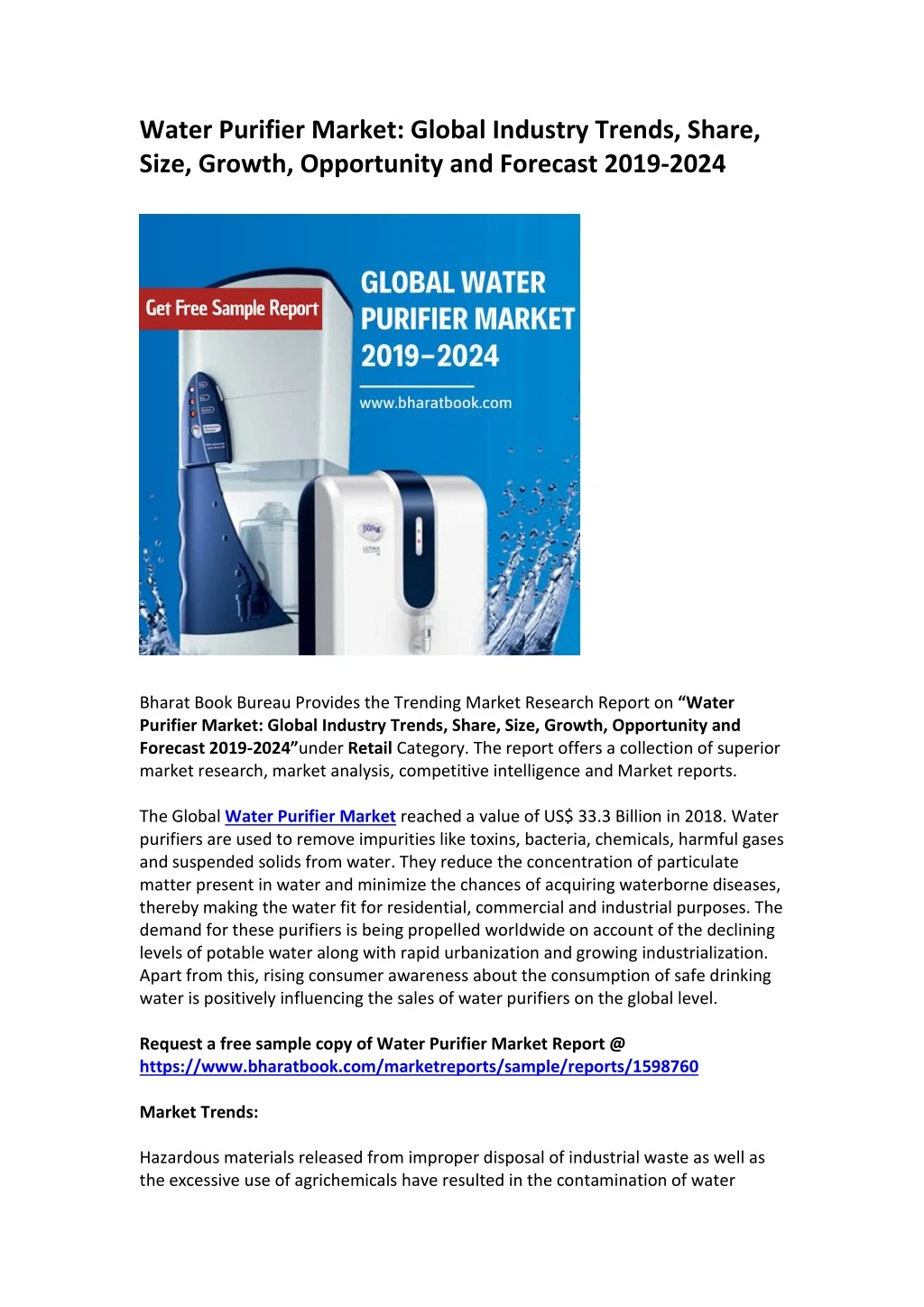 water purifier market global industry trends