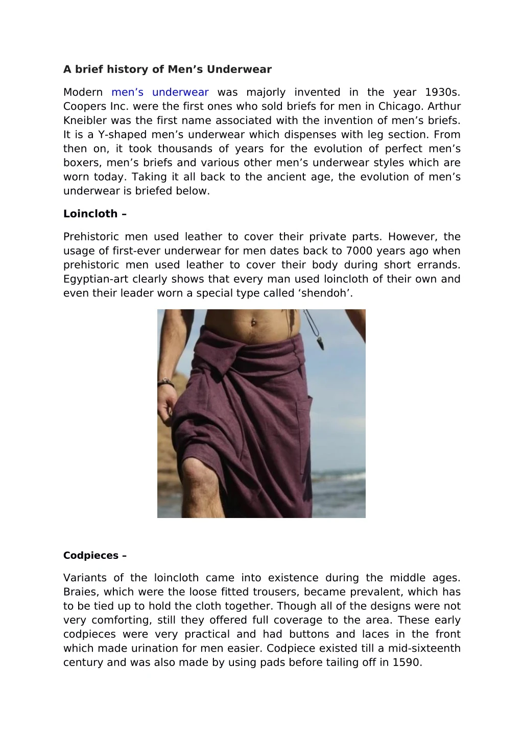 a brief history of men s underwear