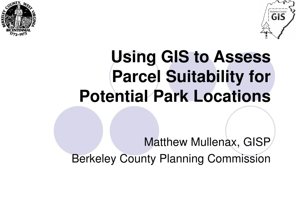 using gis to assess parcel suitability for potential park locations