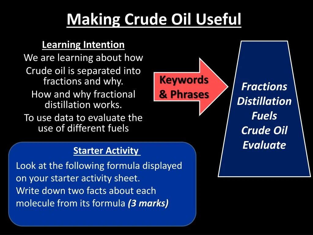 making crude oil useful