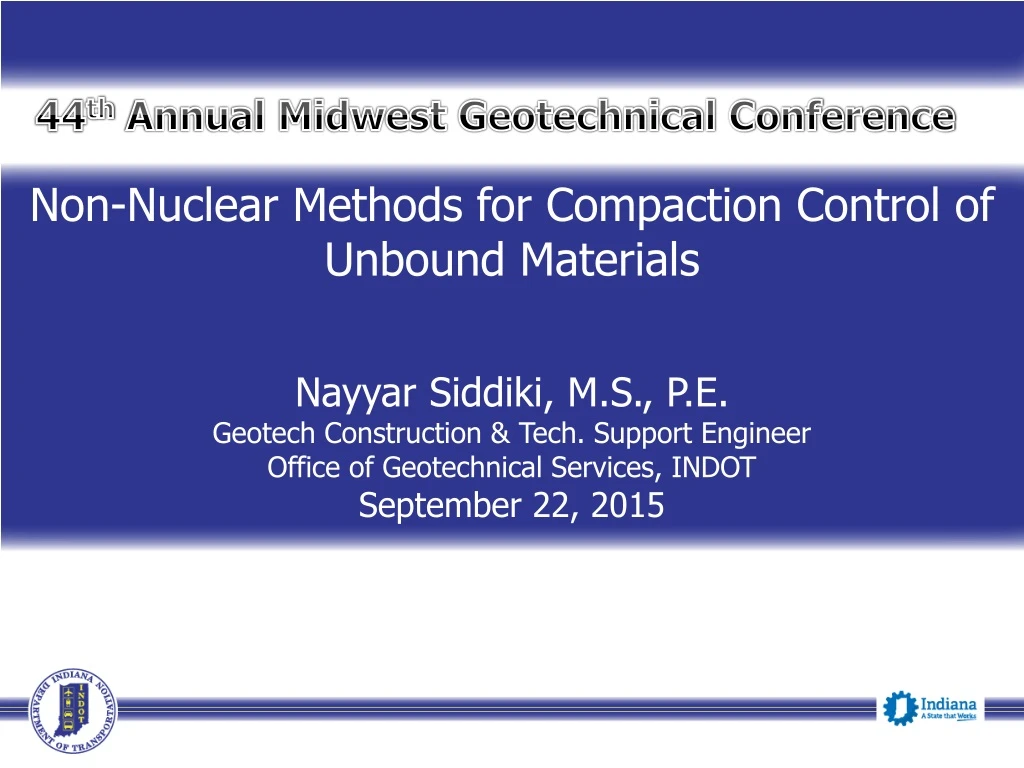 44 th annual midwest geotechnical conference