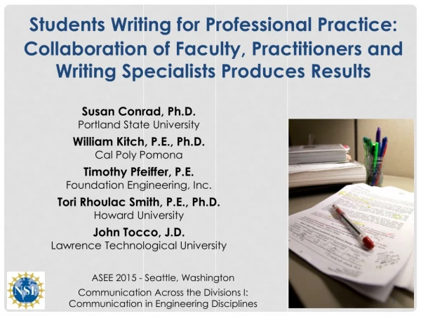 Students Writing for Professional Practice: