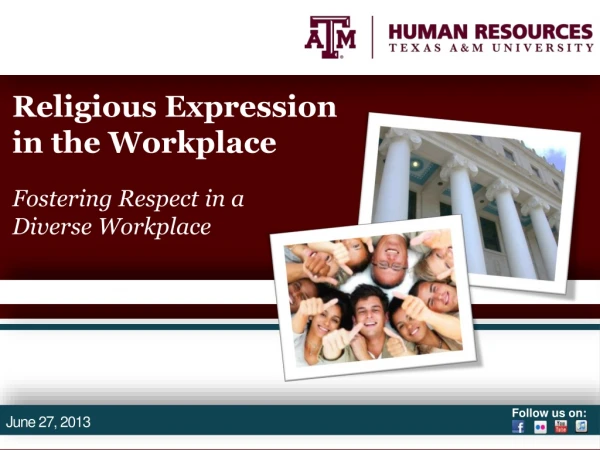 Religious Expression in the Workplace Fostering Respect in a Diverse Workplace