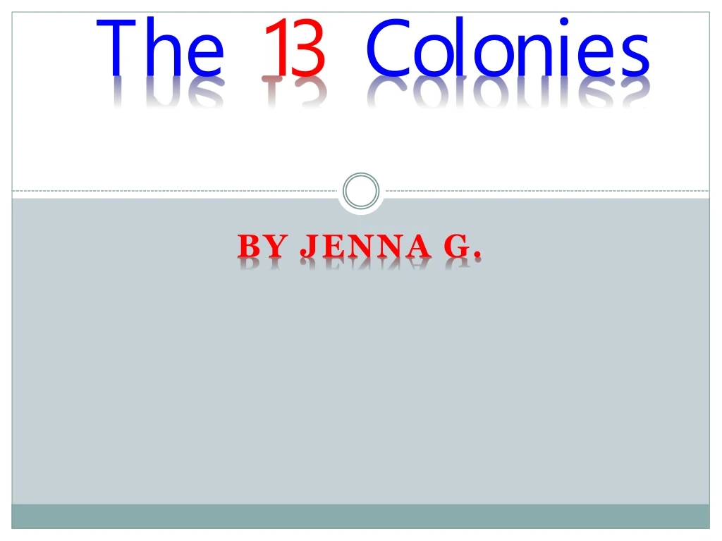 the 13 colonies