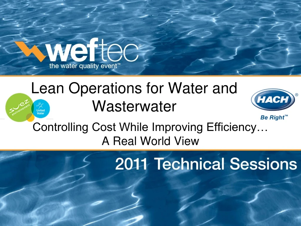 lean operations for water and wasterwater