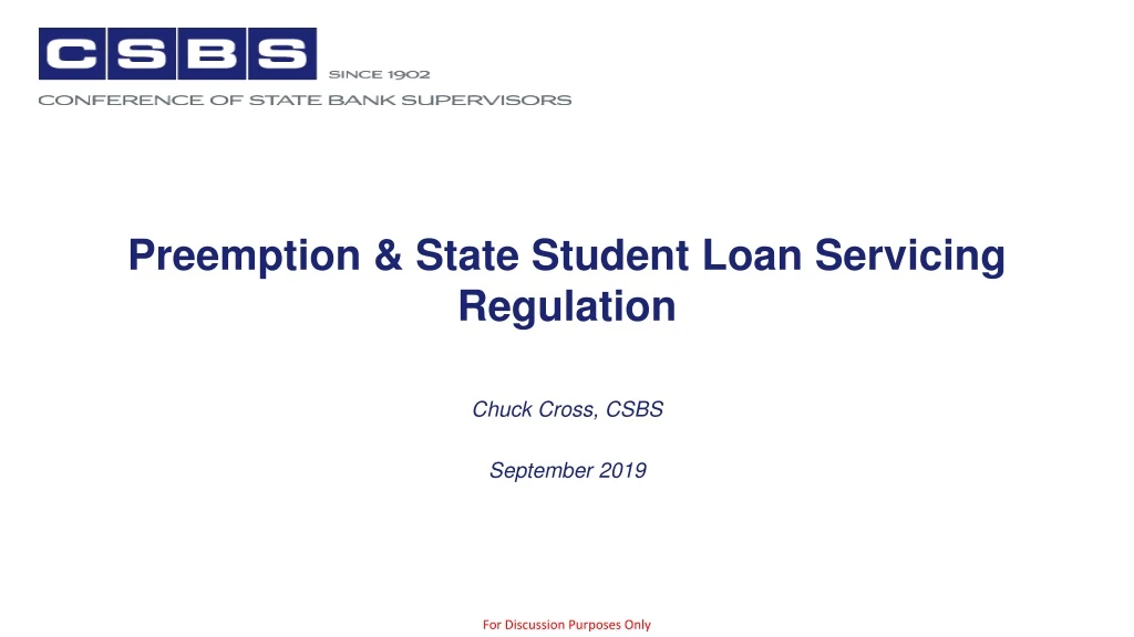 preemption state student loan servicing regulation