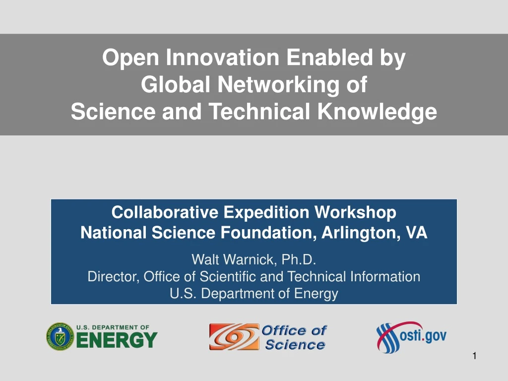 open innovation enabled by global networking