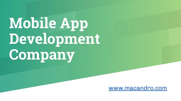 Mobile App Development Company | Macandro