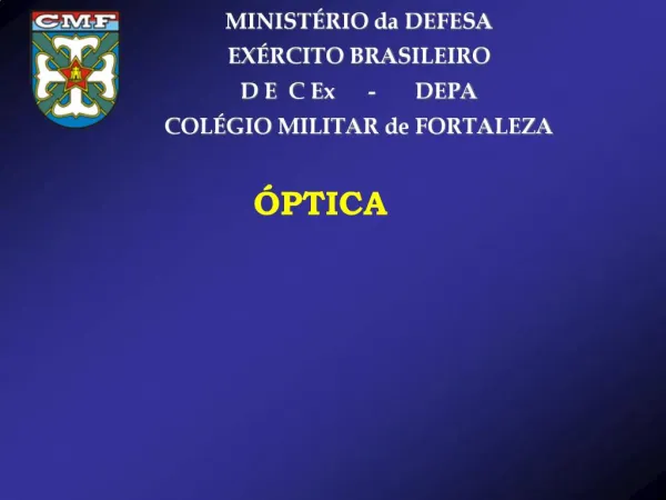 MINIST RIO da DEFESA EX RCITO BRASILEIRO D E C Ex - DEPA COL GIO MILITAR de FORTALEZA