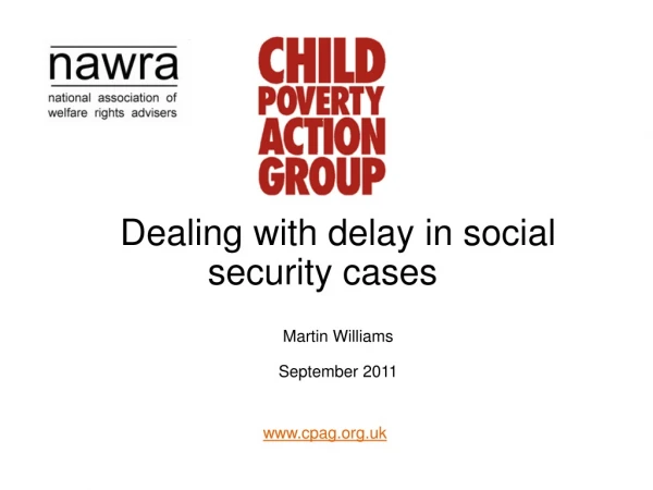 Dealing with delay in social security cases