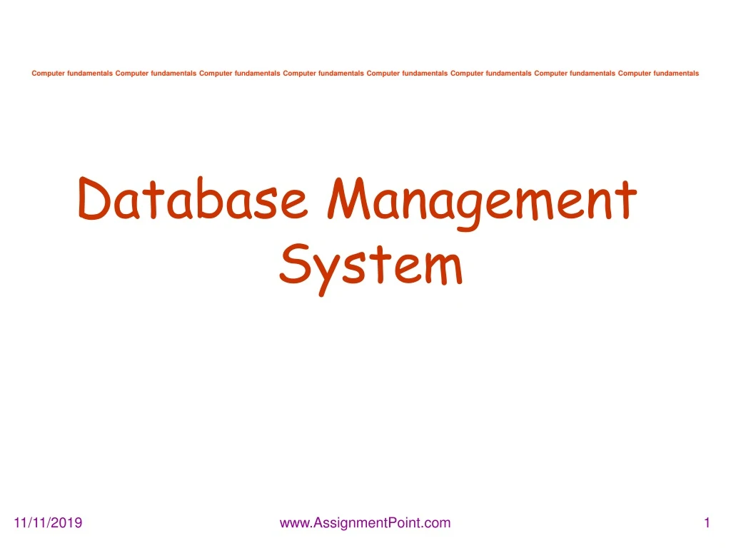 database management system