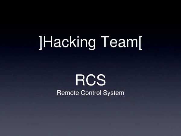 ] Hacking Team [