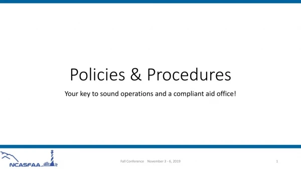 Policies &amp; Procedures