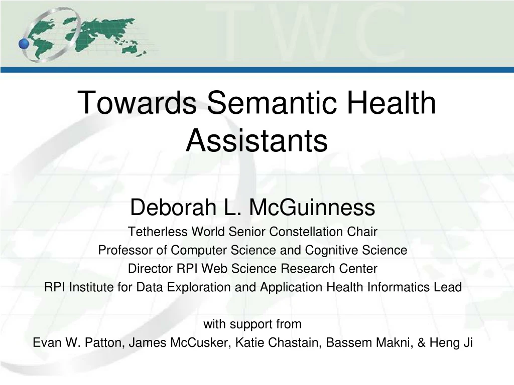 towards semantic health assistants