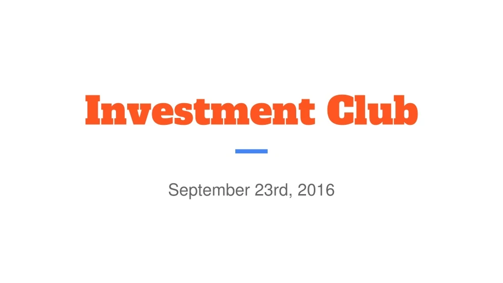 investment club