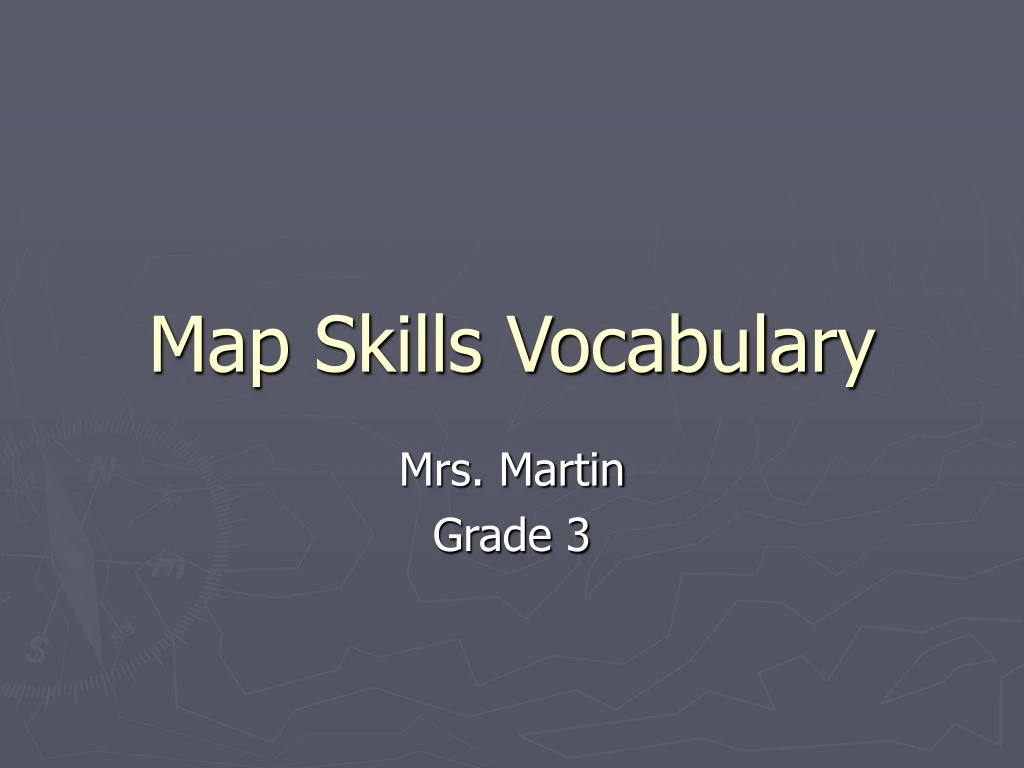 map skills vocabulary