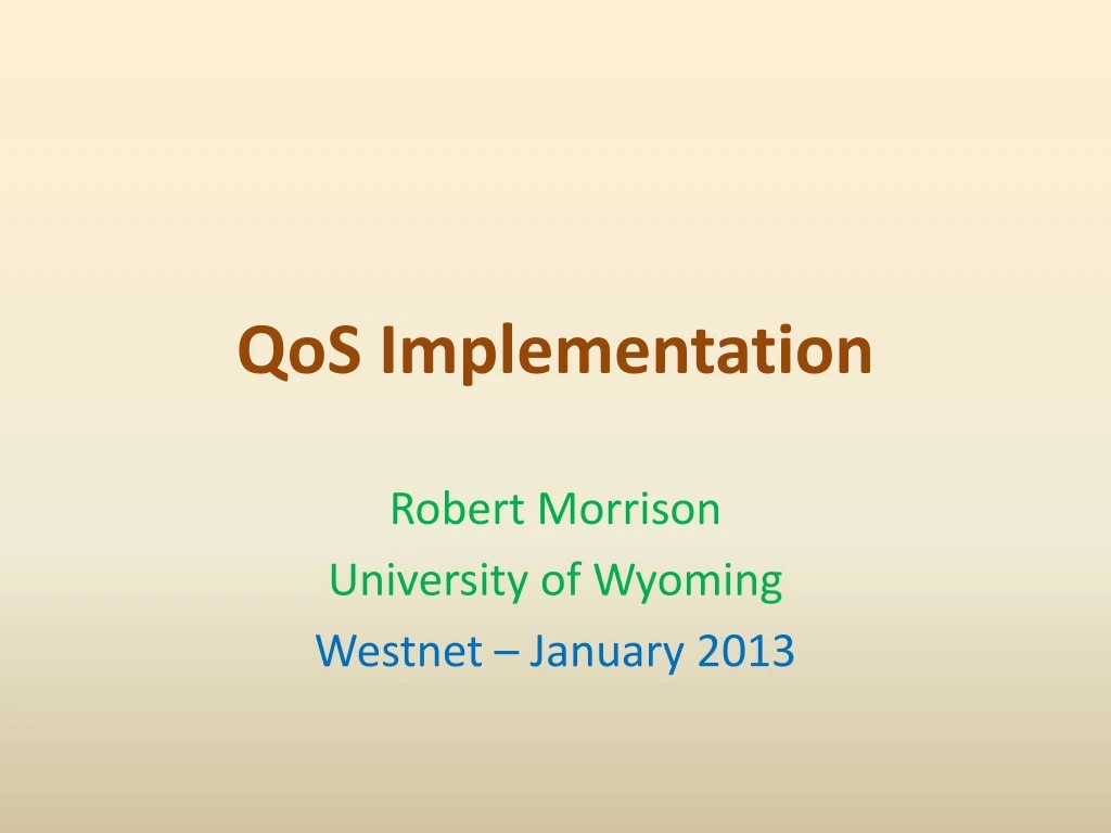 qos implementation