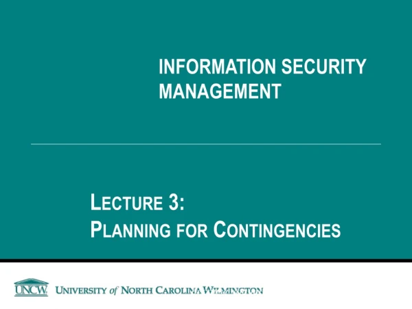 INFORMATION SECURITY MANAGEMENT