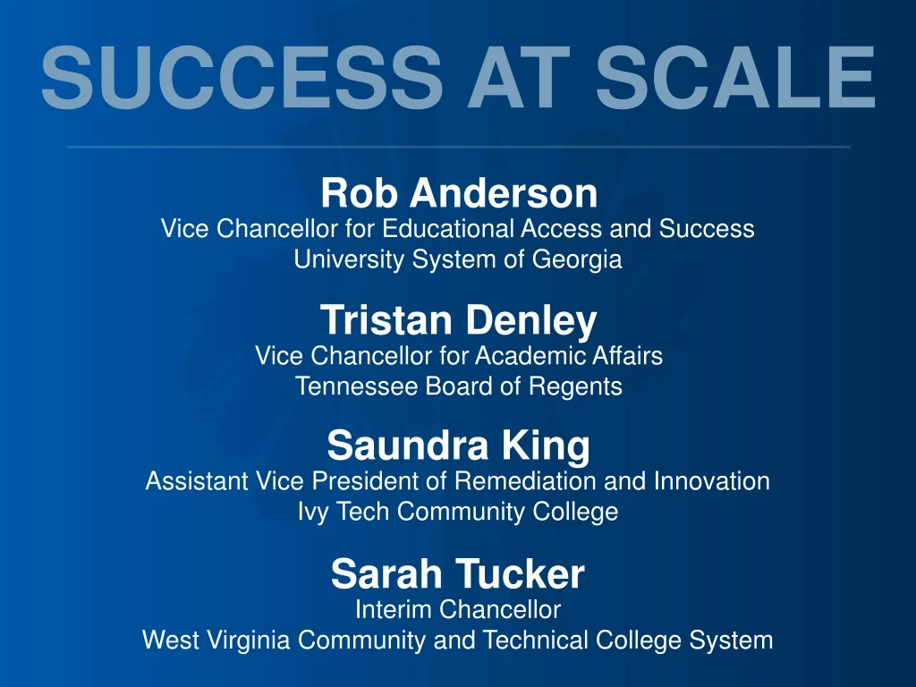 success at scale